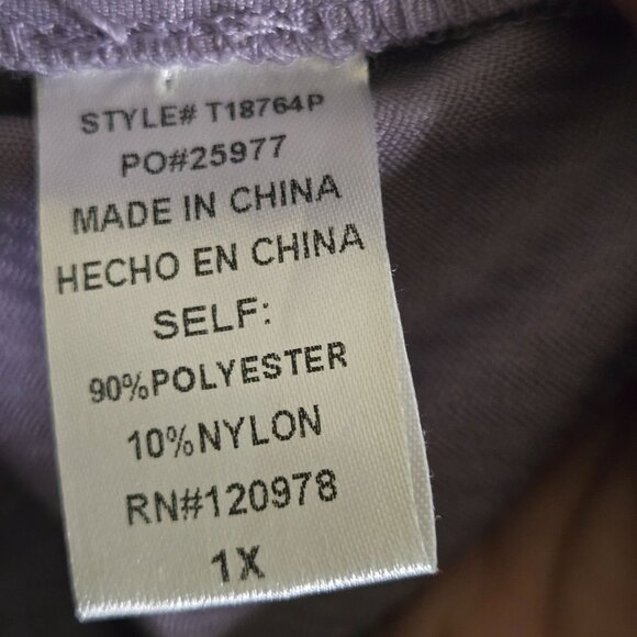 Entro Purple Haze Corduroy Button Front Shacket Size 1X Versatile All Season - Picture 8 of 8